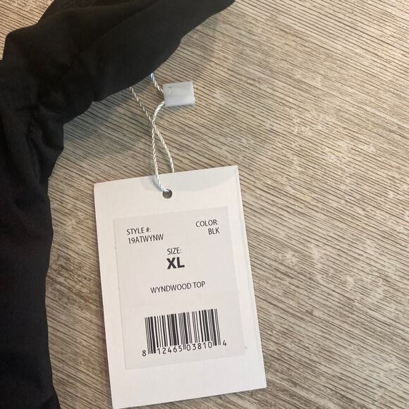 NWT Andie Swim The Wyndwood Top Size XL Black One Shoulder - Picture 4 of 7